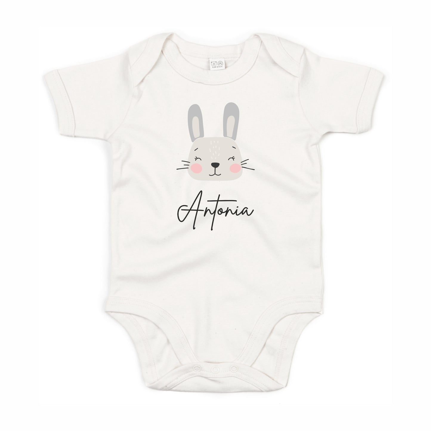 Kurzarmbody Bio Baumwolle Hase