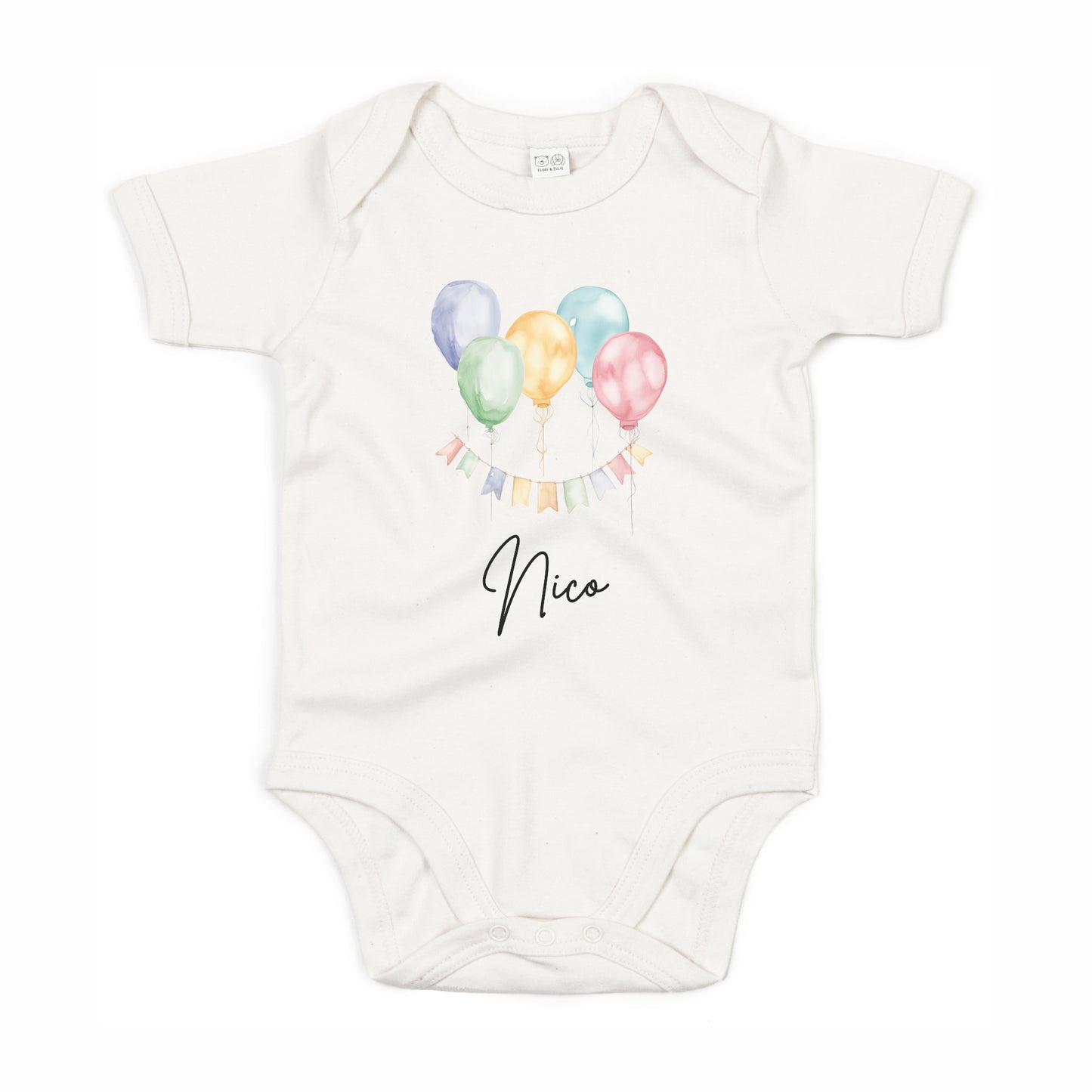 Kurzarmbody Bio Baumwolle Luftballons