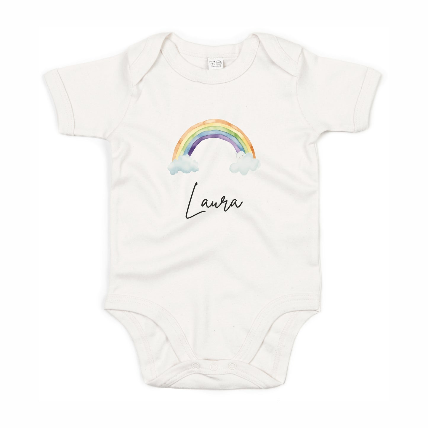 Kurzarmbody Bio Baumwolle Regenbogen