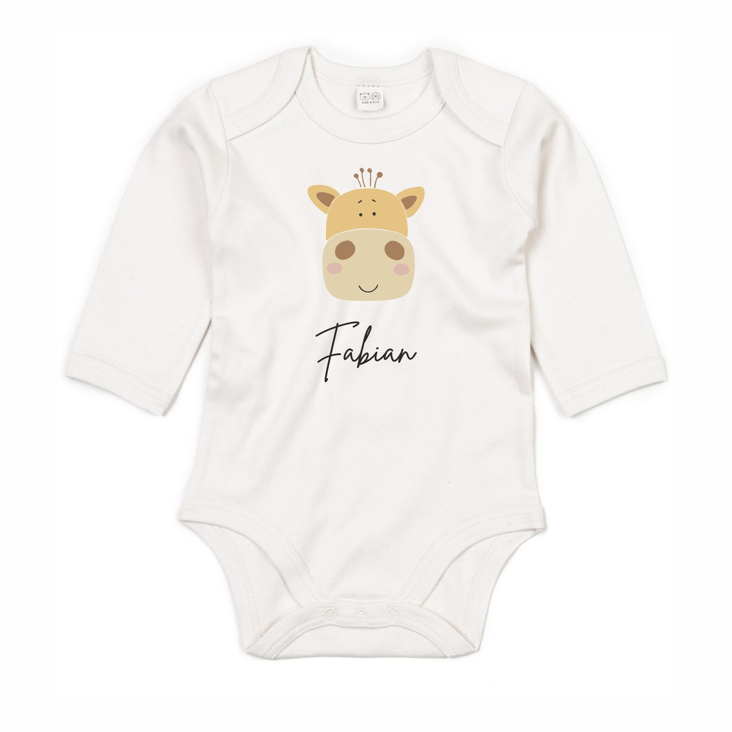 Langarmbody Bio Baumwolle Giraffe