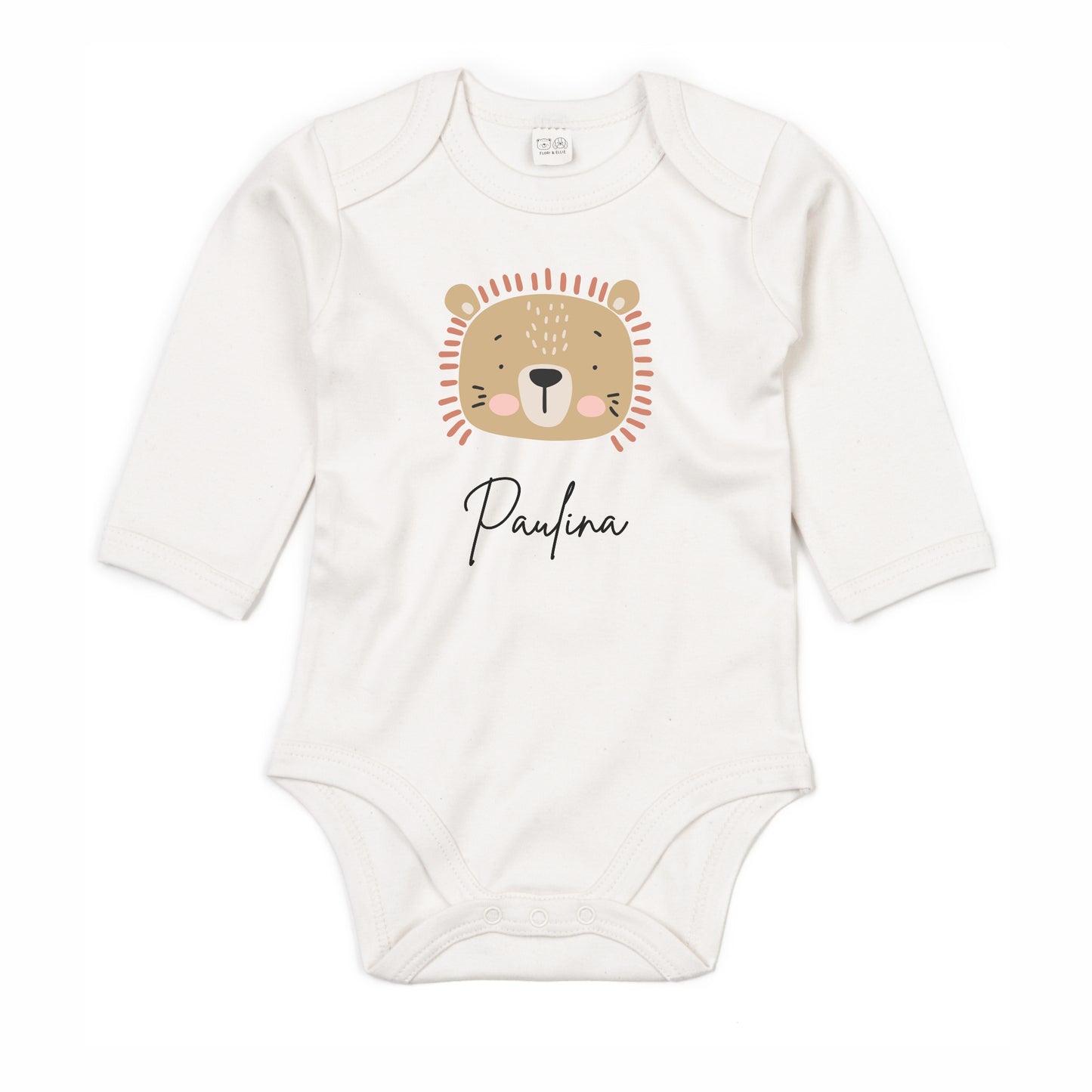 Langarmbody Bio Baumwolle Löwe