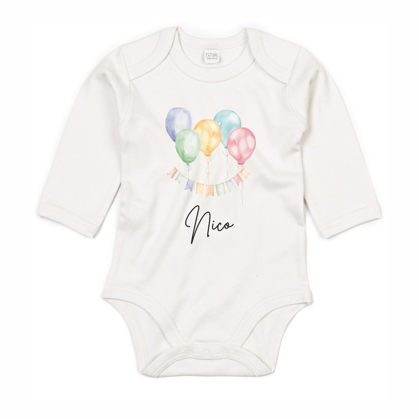 Langarmbody Bio Baumwolle Luftballons