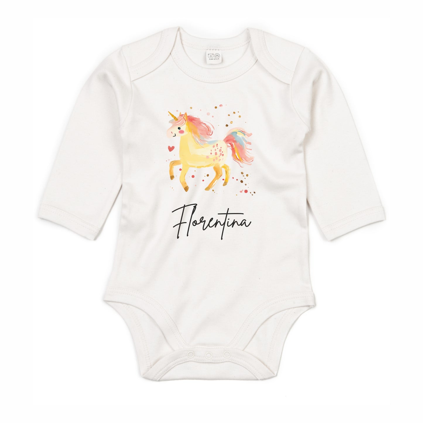 Langarmbody Bio Baumwolle Einhorn