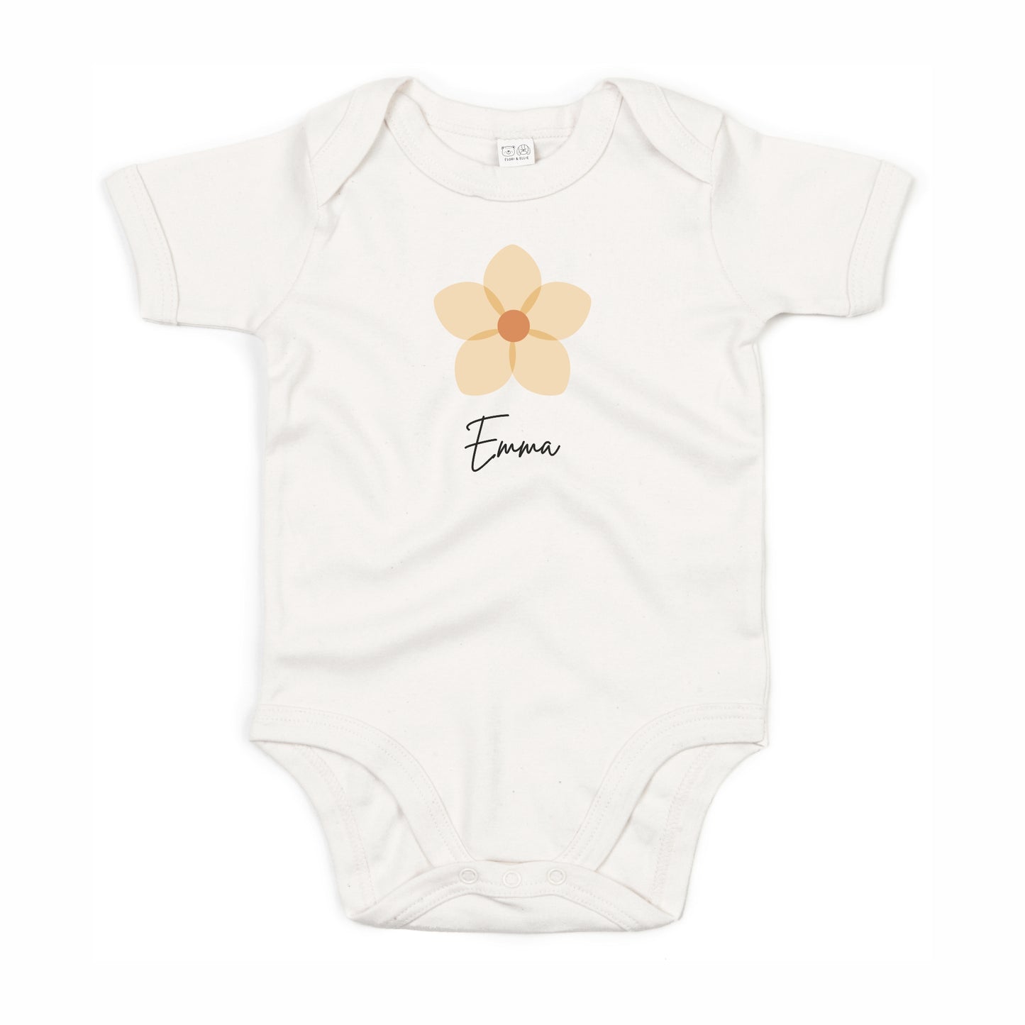 Kurzarmbody Bio Baumwolle Blüten