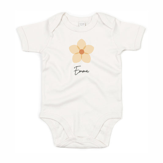 Kurzarmbody Bio Baumwolle Blüten