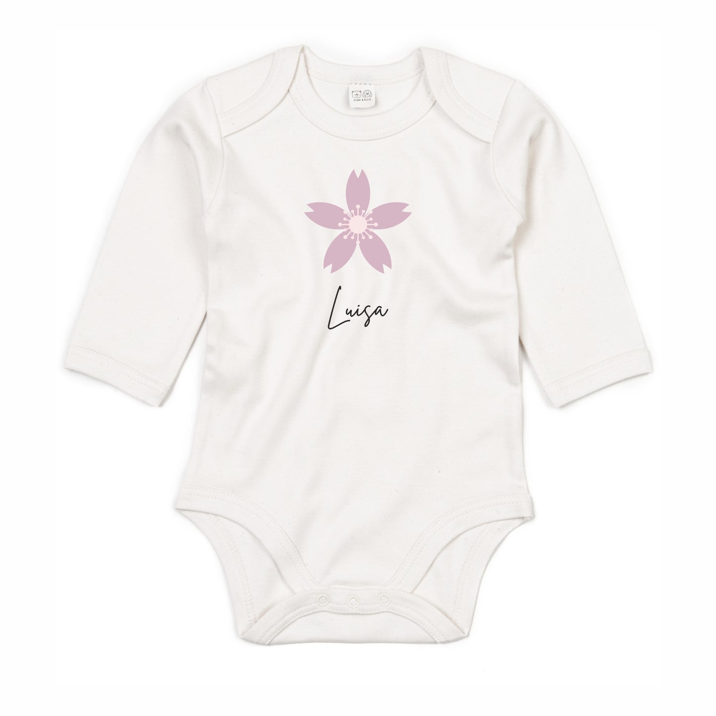 Langarmbody Bio Baumwolle Blüten