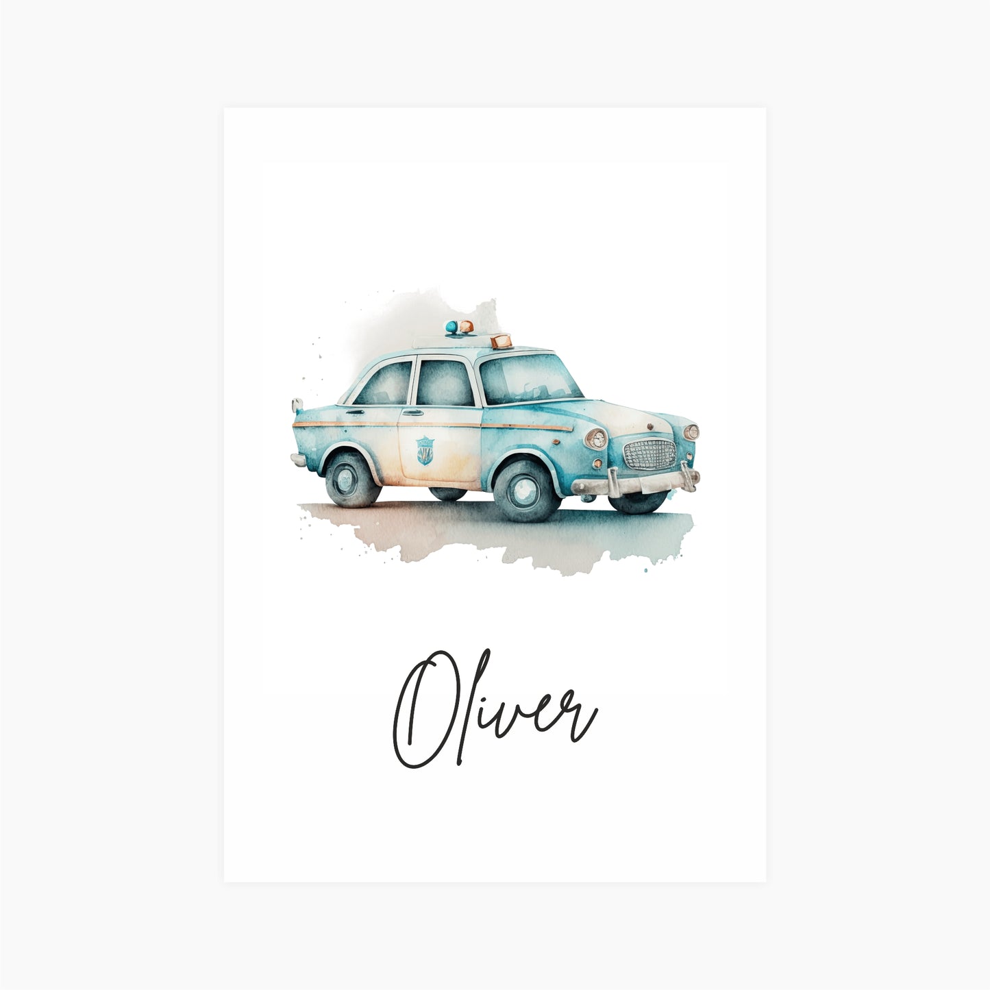 Kinderposter Polizeiauto