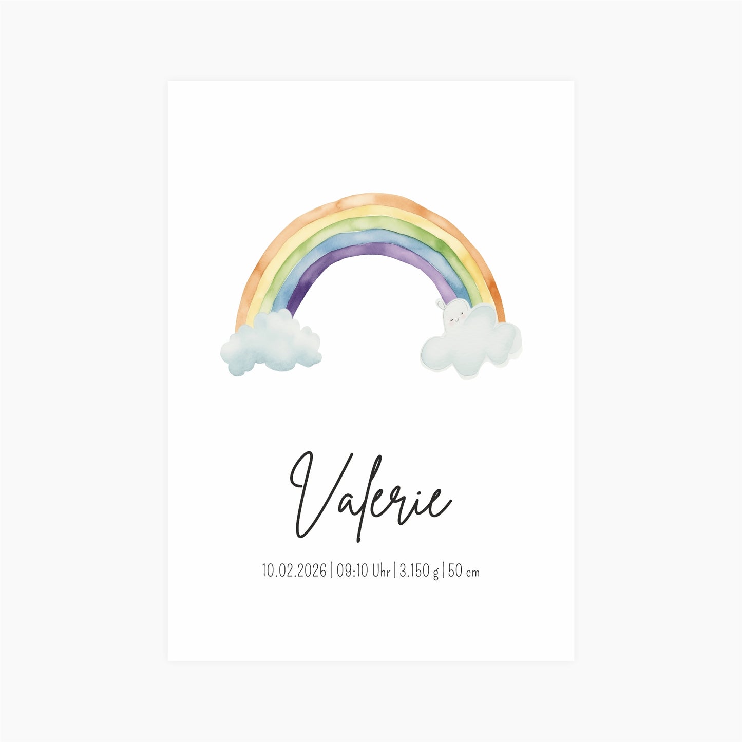 Geburtsposter Regenbogen
