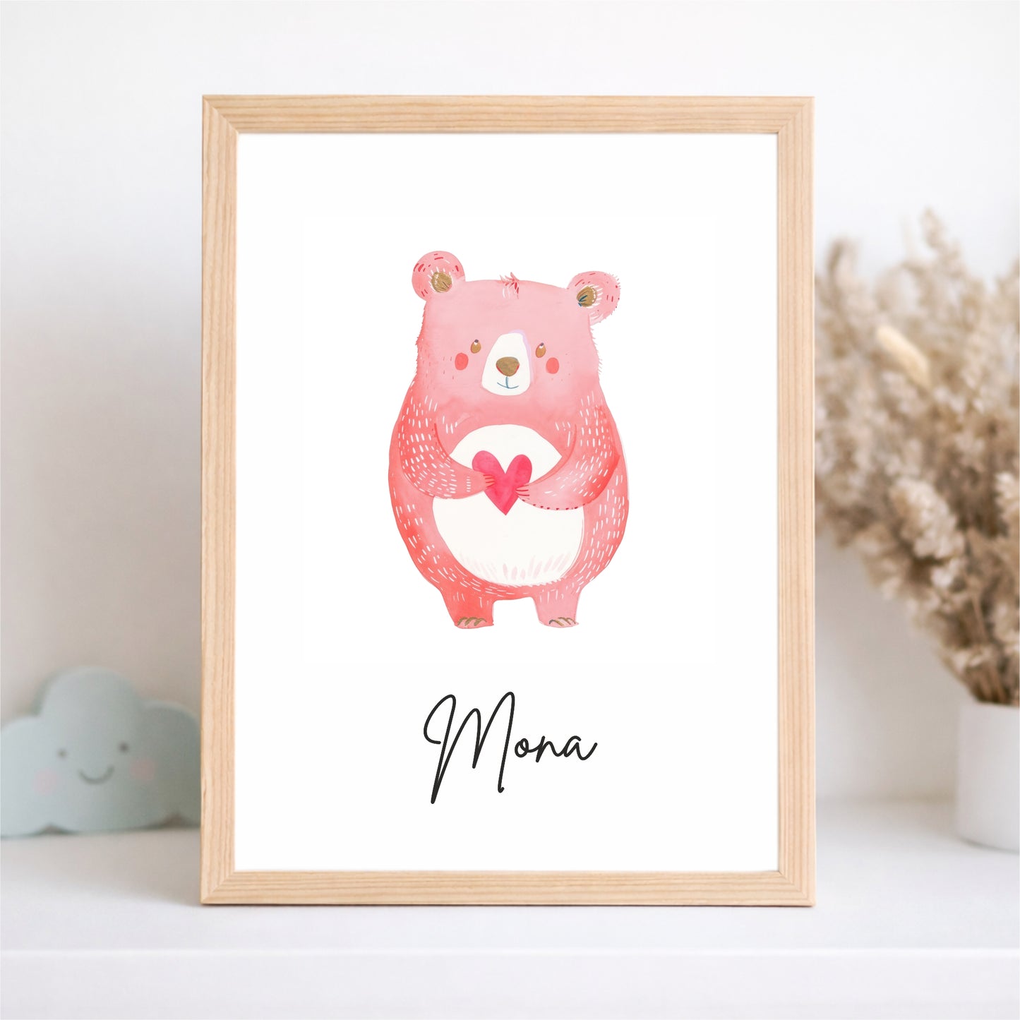 Kinderposter Bär Rosa