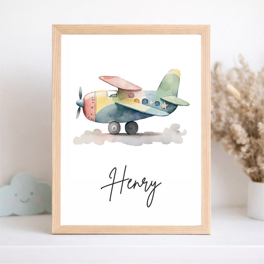 Kinderposter Flugzeug