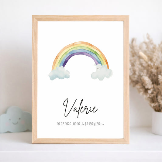 Geburtsposter Regenbogen