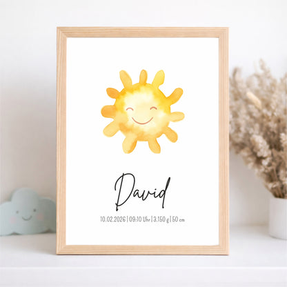 Geburtsposter Sonne