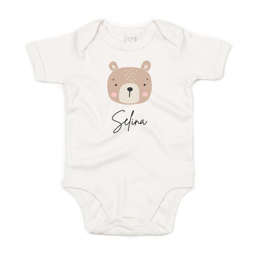 Kurzarmbody Bio Baumwolle Bär