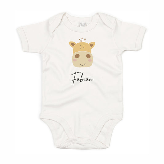 Kurzarmbody Bio Baumwolle Giraffe