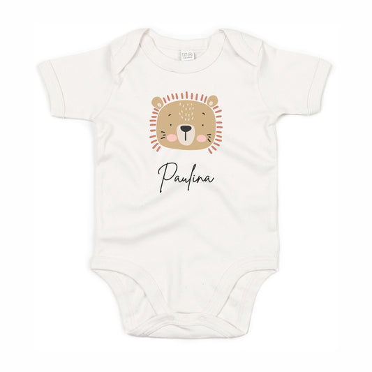 Kurzarmbody Bio Baumwolle Löwe