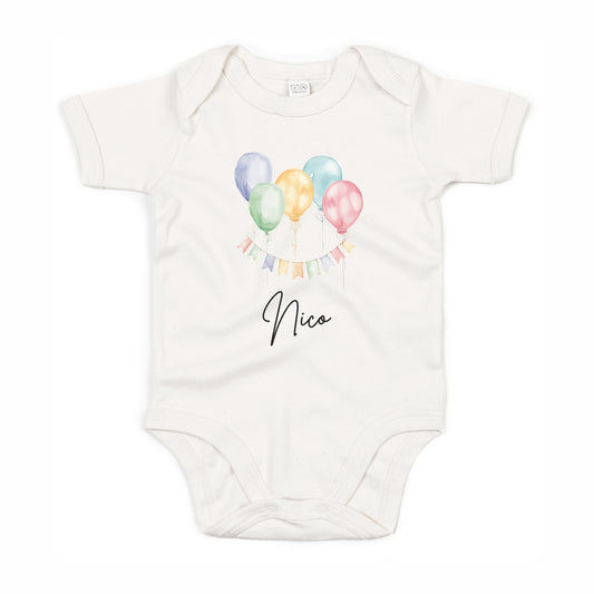 Kurzarmbody Bio Baumwolle Luftballons