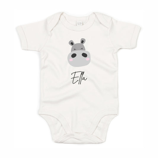 Kurzarmbody Bio Baumwolle Nilpferd