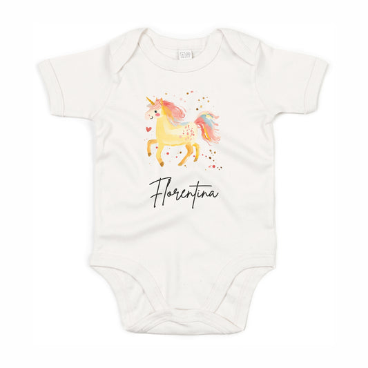 Kurzarmbody Bio Baumwolle Einhorn
