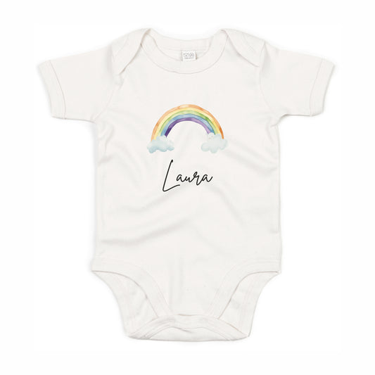 Kurzarmbody Bio Baumwolle Regenbogen