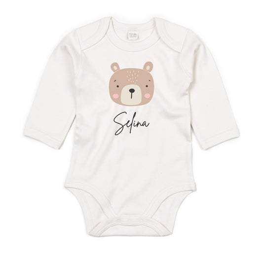 Langarmbody Bio Baumwolle Bär