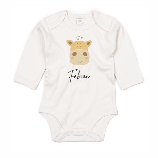 Langarmbody Bio Baumwolle Giraffe