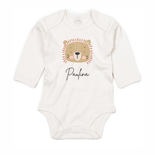 Langarmbody Bio Baumwolle Löwe