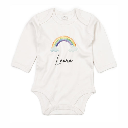Langarmbody Bio Baumwolle Regenbogen