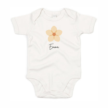 Kurzarmbody Bio Baumwolle Blüten