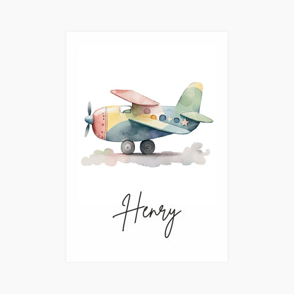 Kinderposter Flugzeug